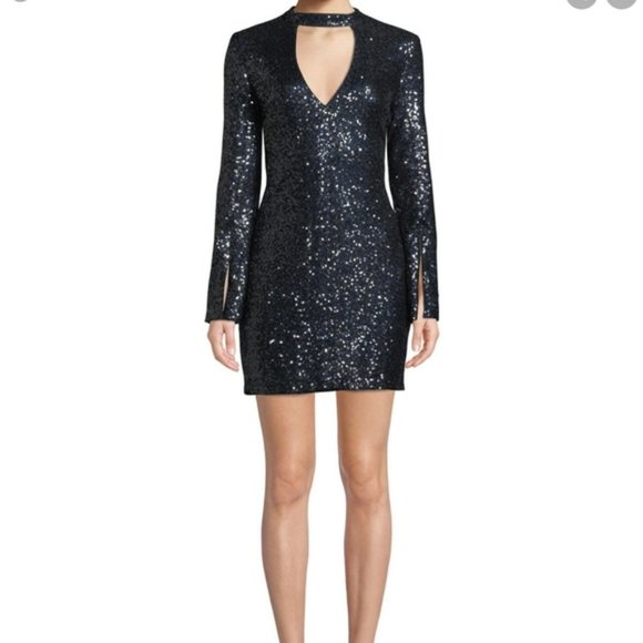 NWT Ryse The Label Bell Sleeves Sequin Cocktail Mini Dress - Picture 1 of 12
